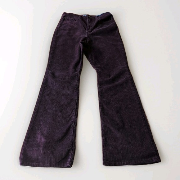 Levis Premium Women's Ribcage Bootcut Corduroy Big E Pants Burgundy 31x32   EUC - Picture 2 of 10